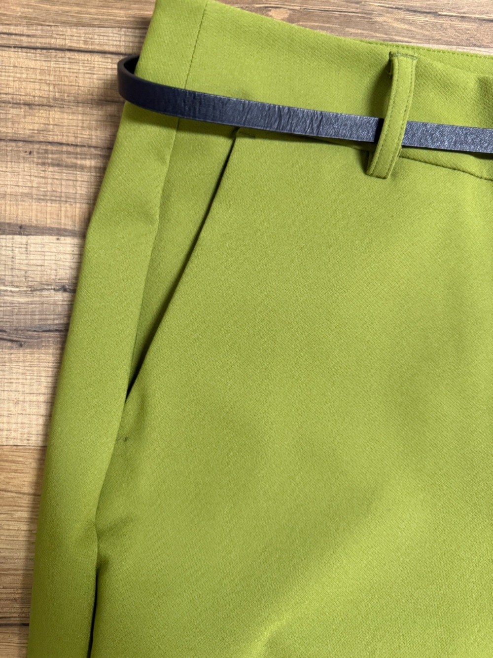 Rachel Zoe Olive Green Ponte straight leg work pants - Picture 4 of 6